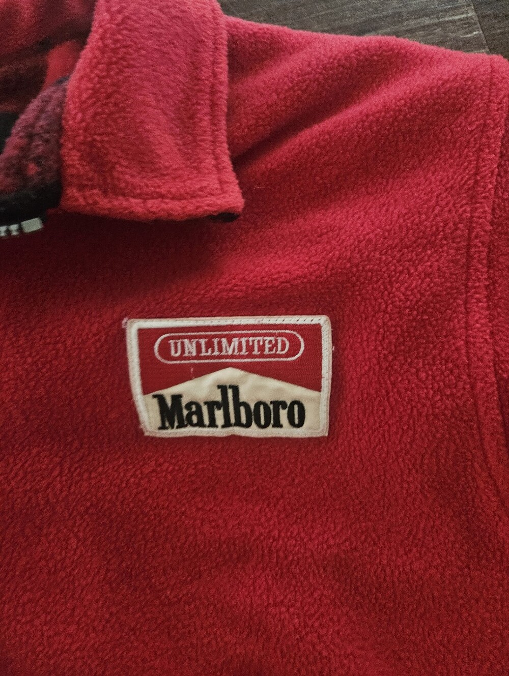 Vintage Marlboro Unlimited Reversible Fleece Quarter Zip Buffalo Plaid Pullover